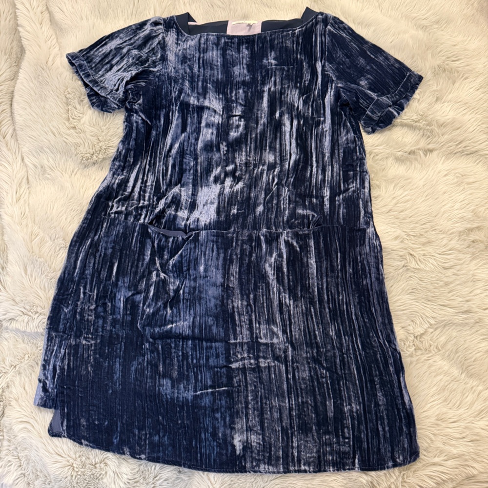 Anthropologie Blue Mini Dress Vibrant and Modern